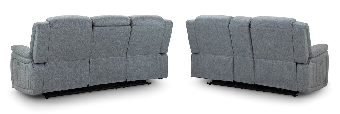 Liston Recliner Sofa Grey 3+2 Set