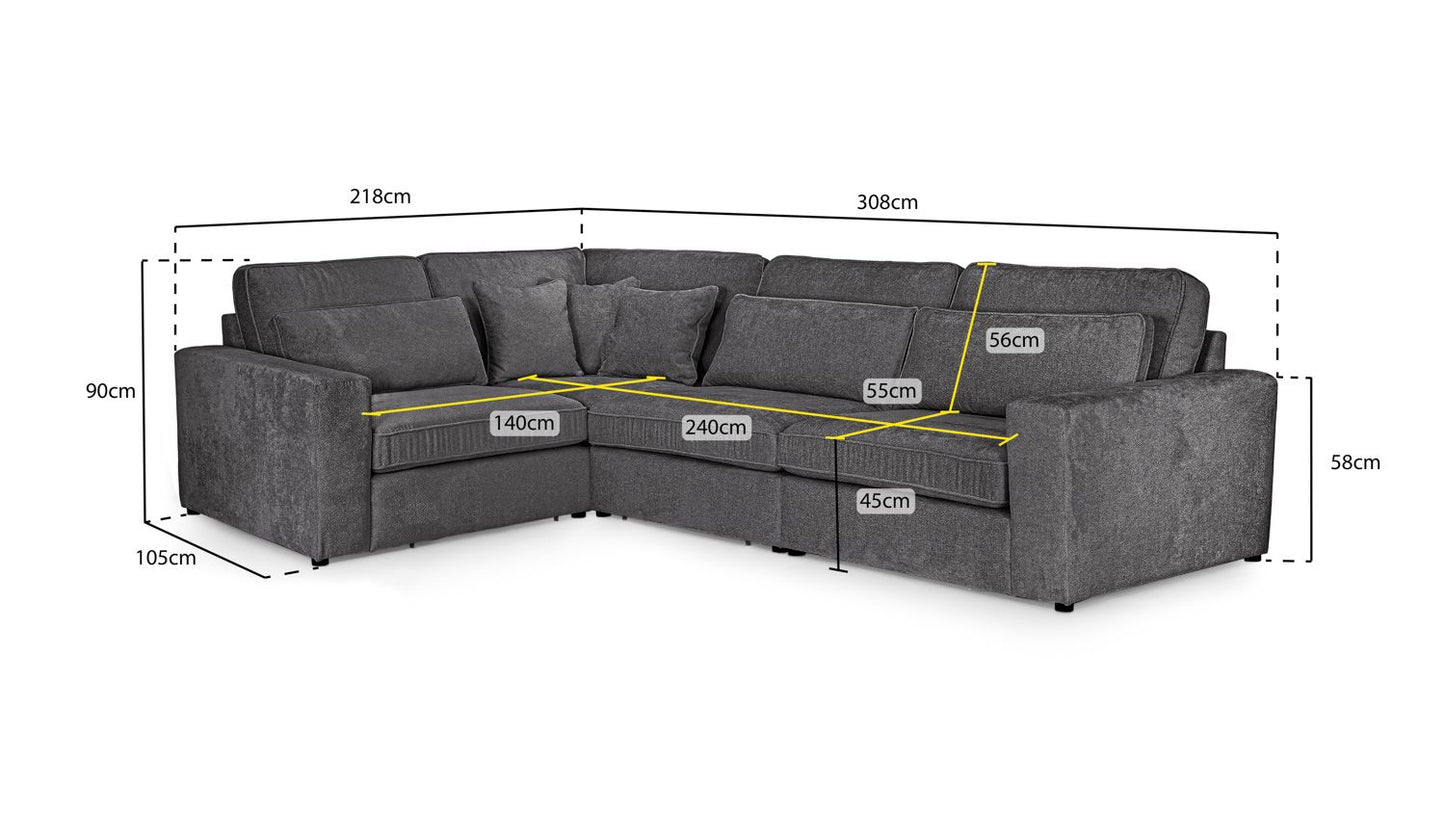 Katia Modular Sofa Mocha Left Hand Facing Corner