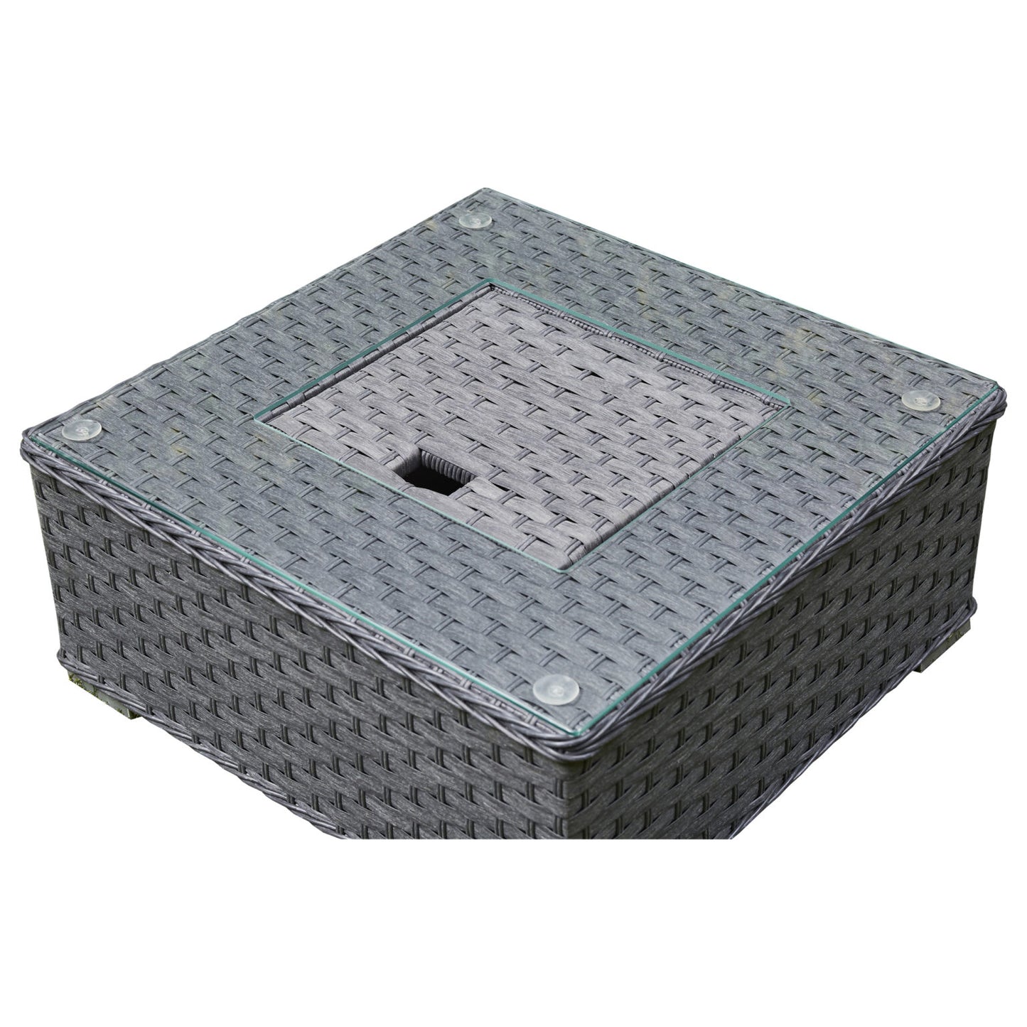 Nova Rattan Corner Sofa Set with Ice Bucket Grey