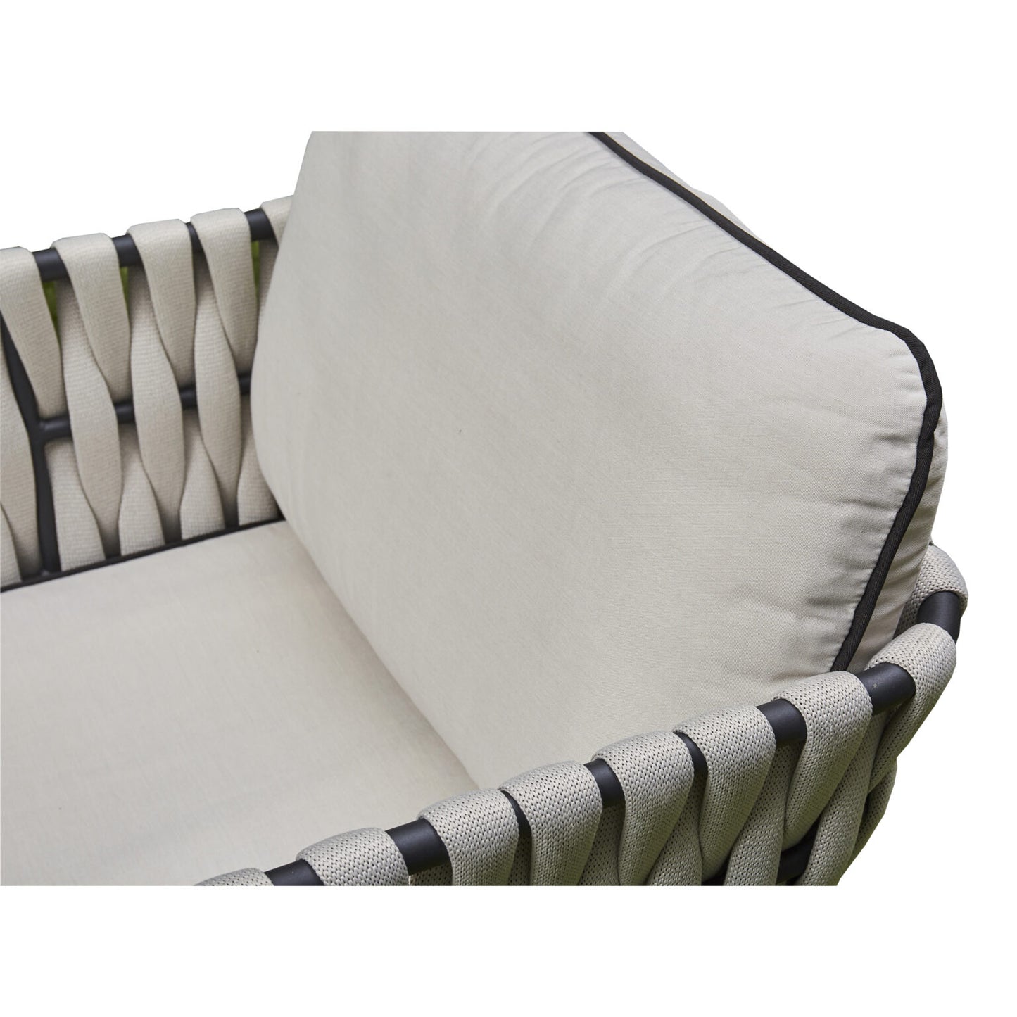 Axe Aluminium & Rope Lounge Set - Grey