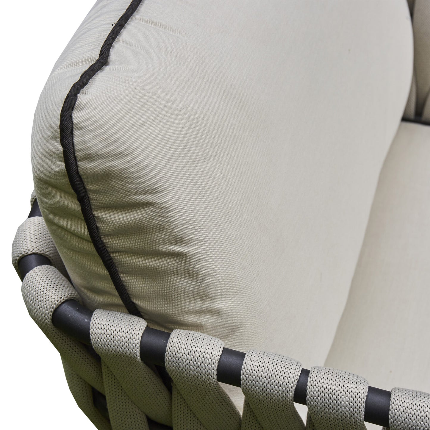 Axe Aluminium & Rope Lounge Set - Grey
