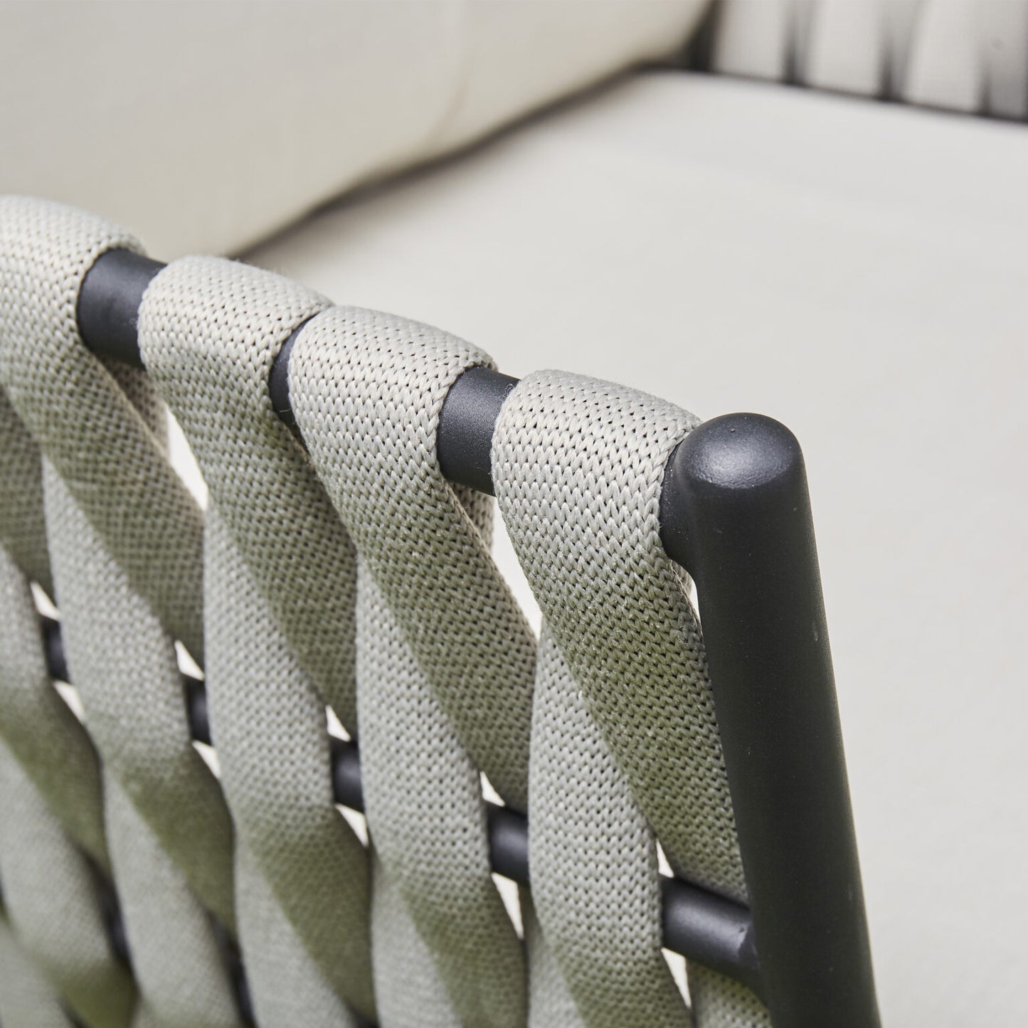 Axe Aluminium & Rope Lounge Set - Grey