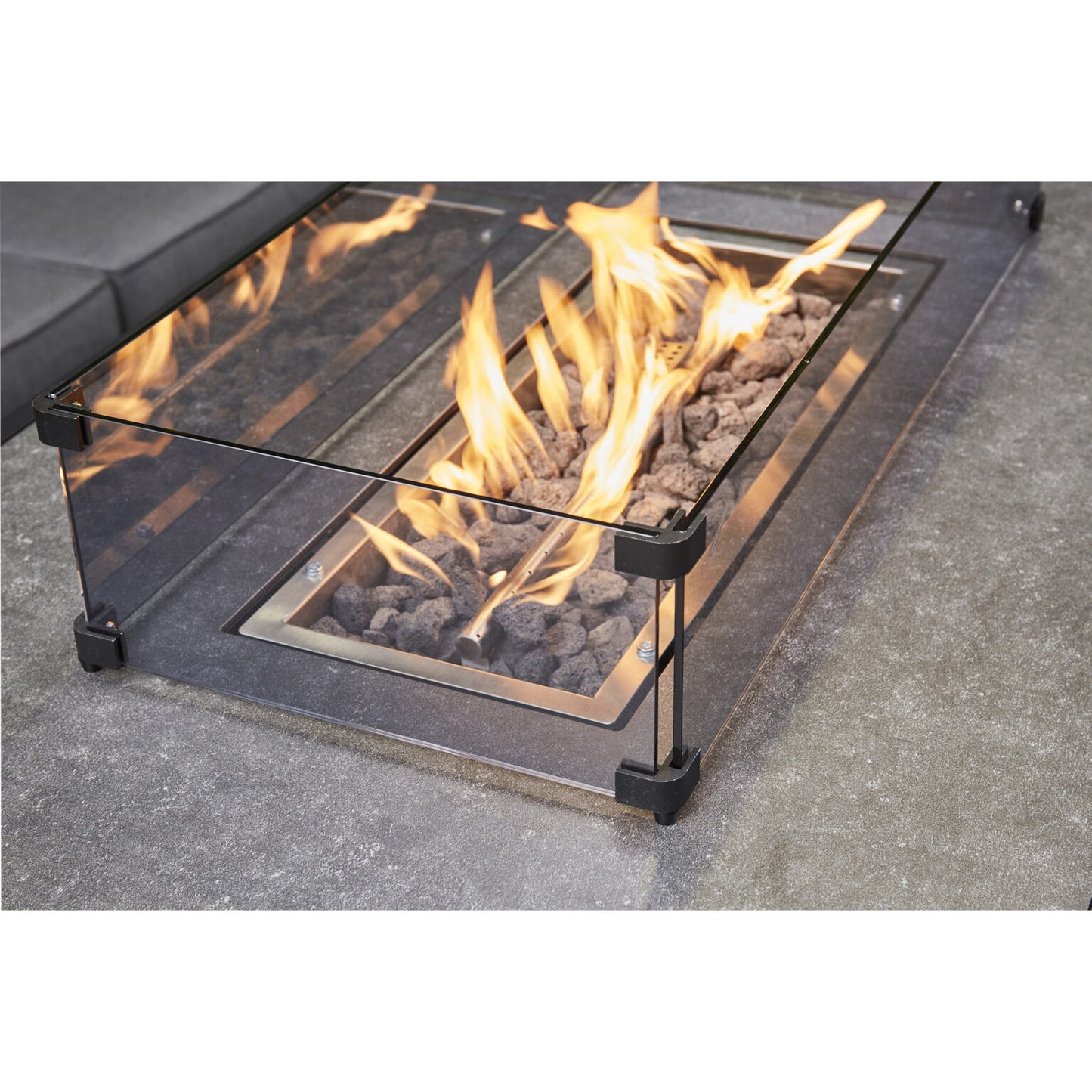 Sienna Aluminium Sofa Dining Set with Fire Pit – Grey