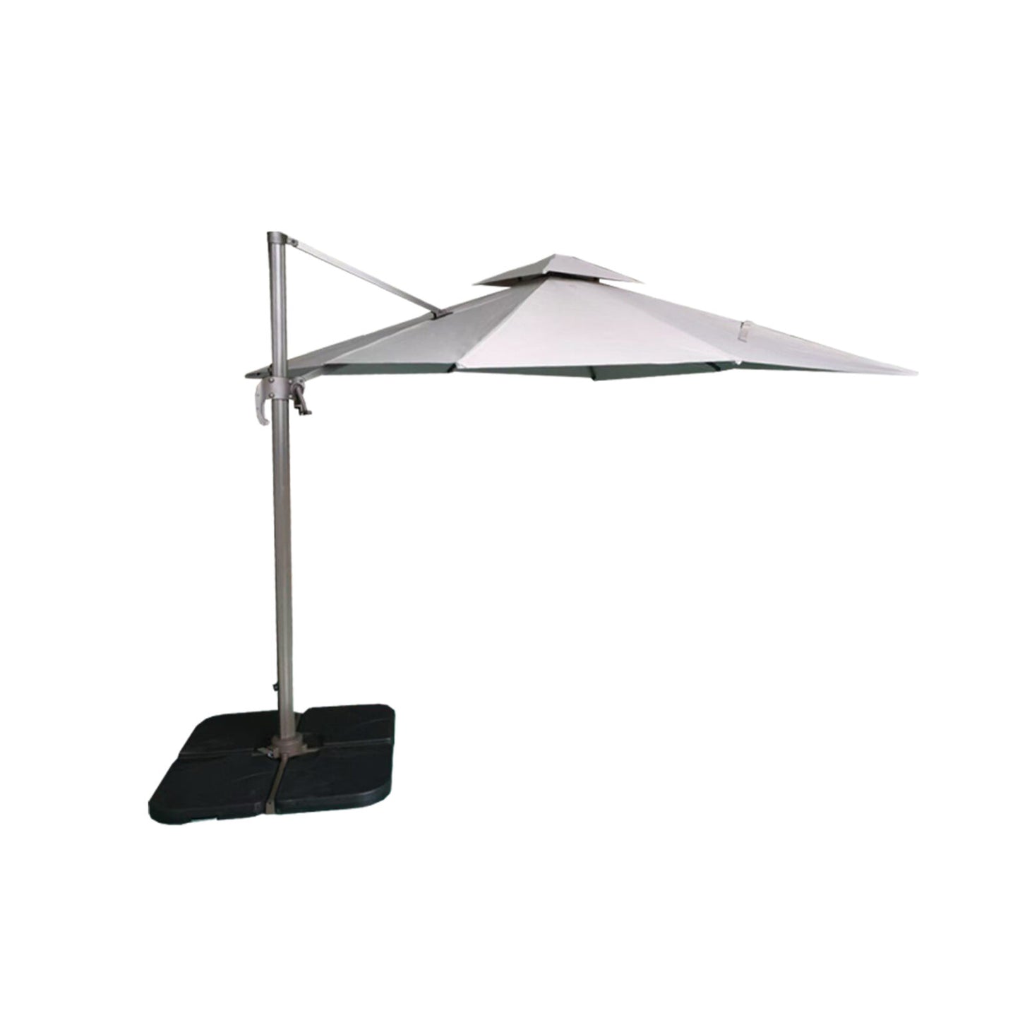 3m Rotating Cantilever Parasol in Light Grey (Base Included)