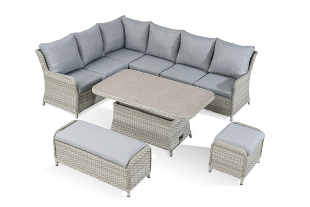 Buckingham Corner Sofa Set With Rise And Fall Table