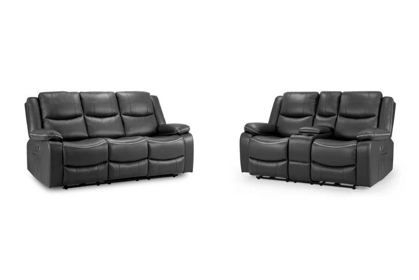 Harald Electric Recliner Sofa Black 3+2 Set