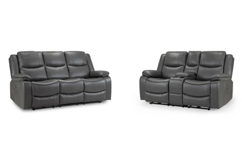 Harald Electric Recliner Sofa Grey 3+2 Set