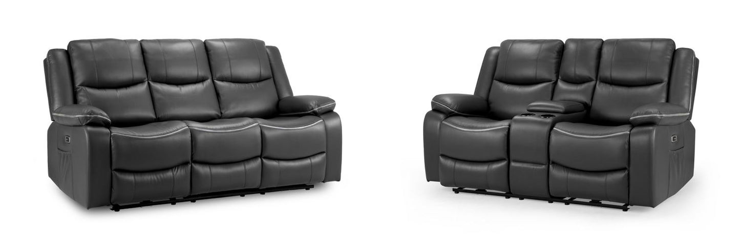 Harald Electric Recliner Sofa Black 3+2 Set