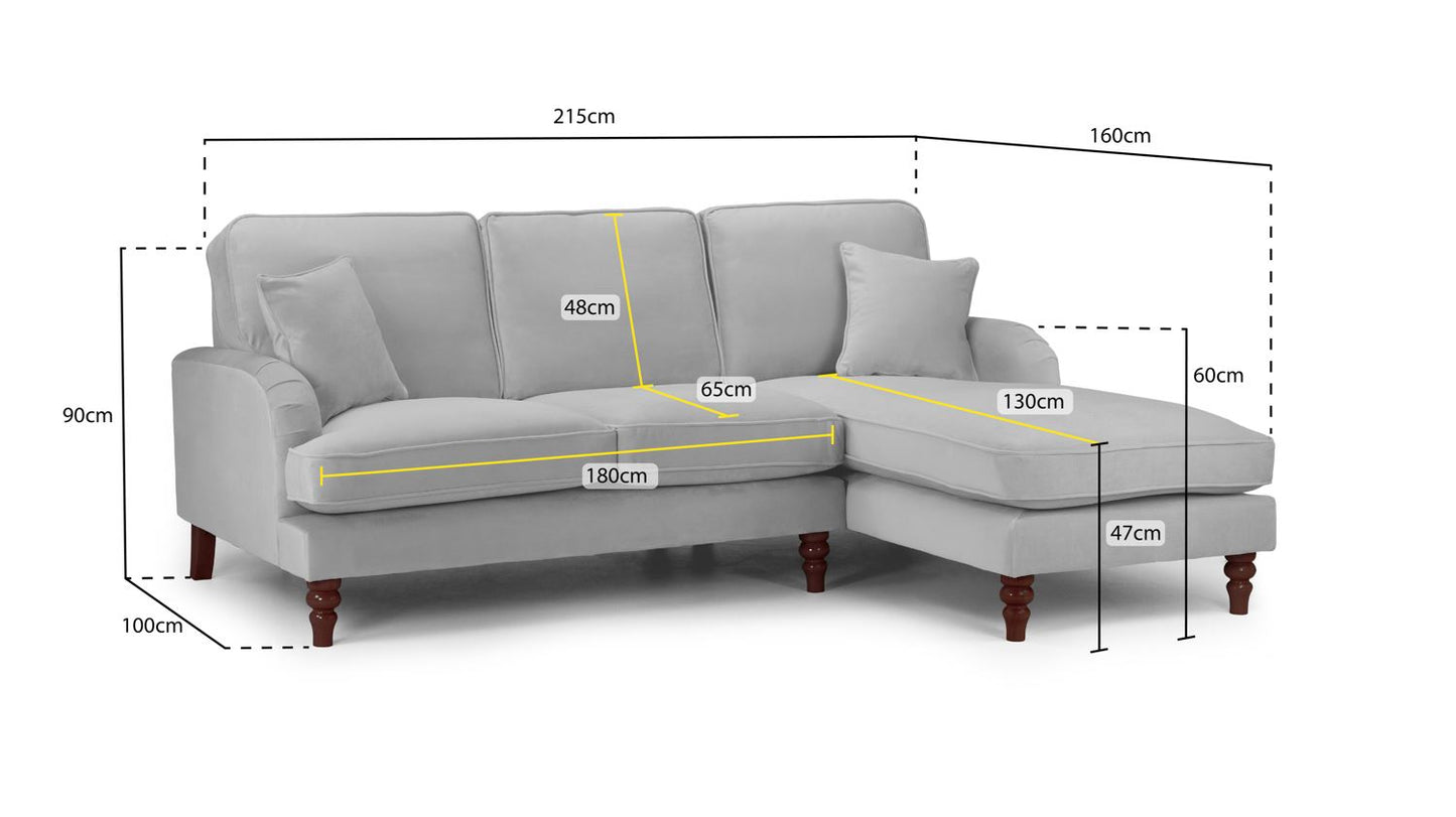 Basil Sofa Plush Beige Right Hand Facing Corner