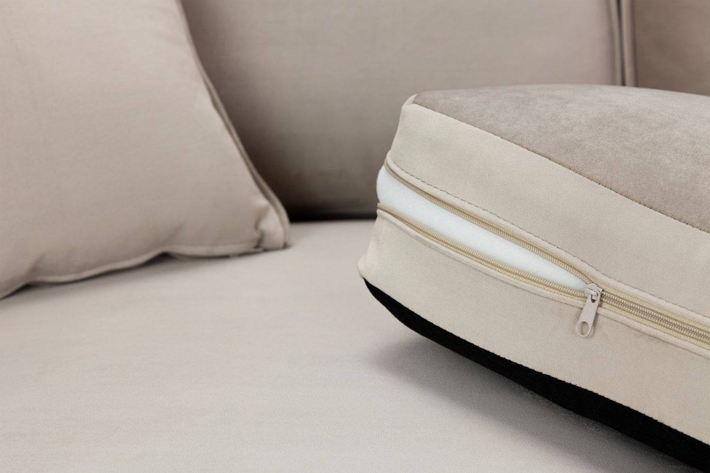 Basil Sofa Plush Beige Right Hand Facing Corner