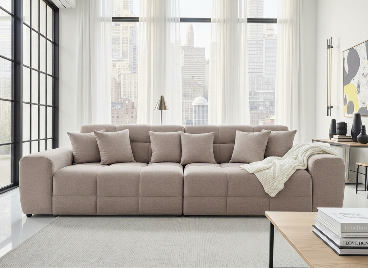 Jackson 4 Seater Taupe Sofa