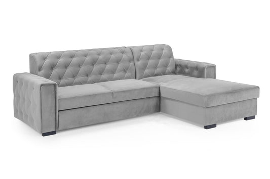 Reva Sofabed Plush Grey Right Hand Facing Corner