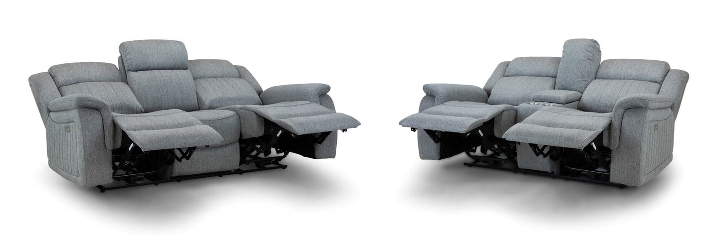 Liston Recliner Sofa Grey 3+2 Set