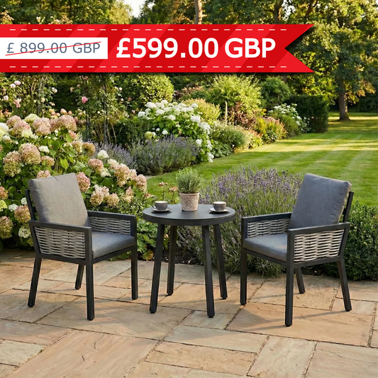 Hampton Aluminium & Rattan Combination Standard Bistro Set