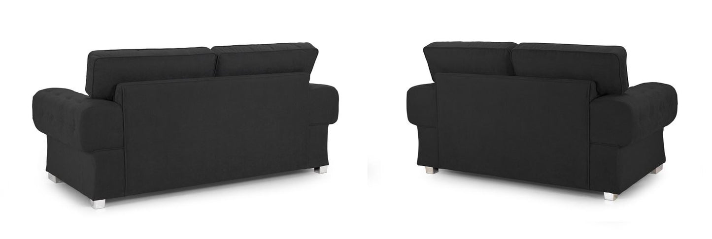 Vespa Fullback Sofa Black 3+2 Set