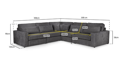 Katia Modular Sofa Grey Large Corner