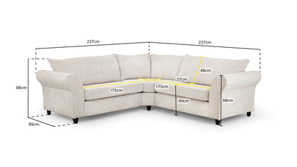 Cole Sofa Cream Large Corner