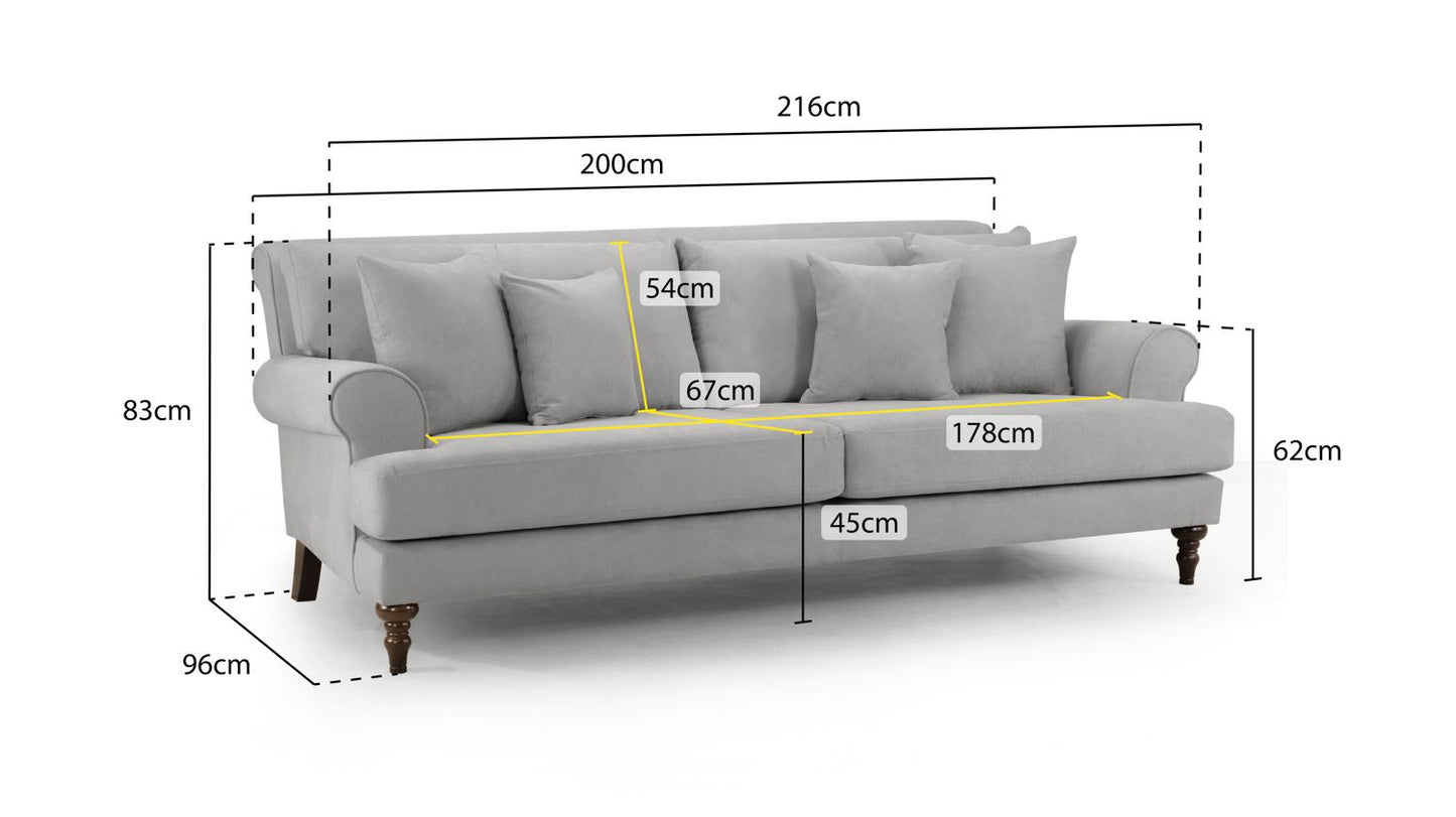 Sonny Sofa Beige 4 Seater