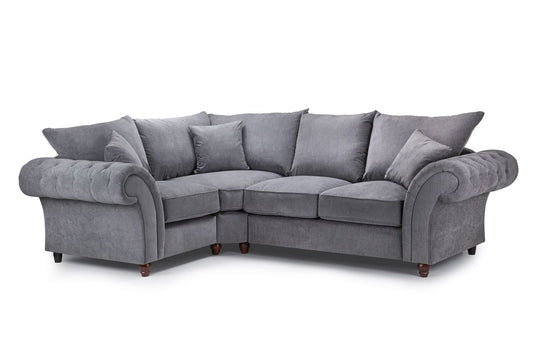 Buckingham Fullback Sofa Grey Left Hand Facing Corner