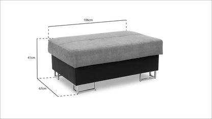 Mirjan Footstool Grey (Sofabeds)