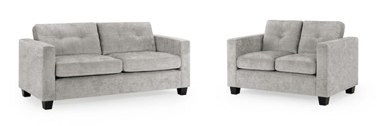 Jeremi Sofa Grey Fabric 3+2 Set