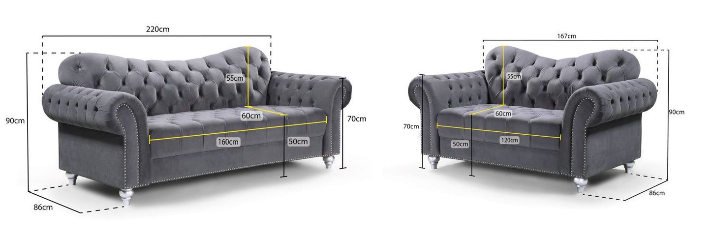 Fiesta Sofa Grey 3+2 Set