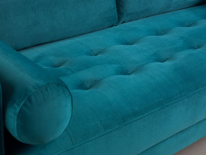 Herald Sofa Plush Teal 4 Seater