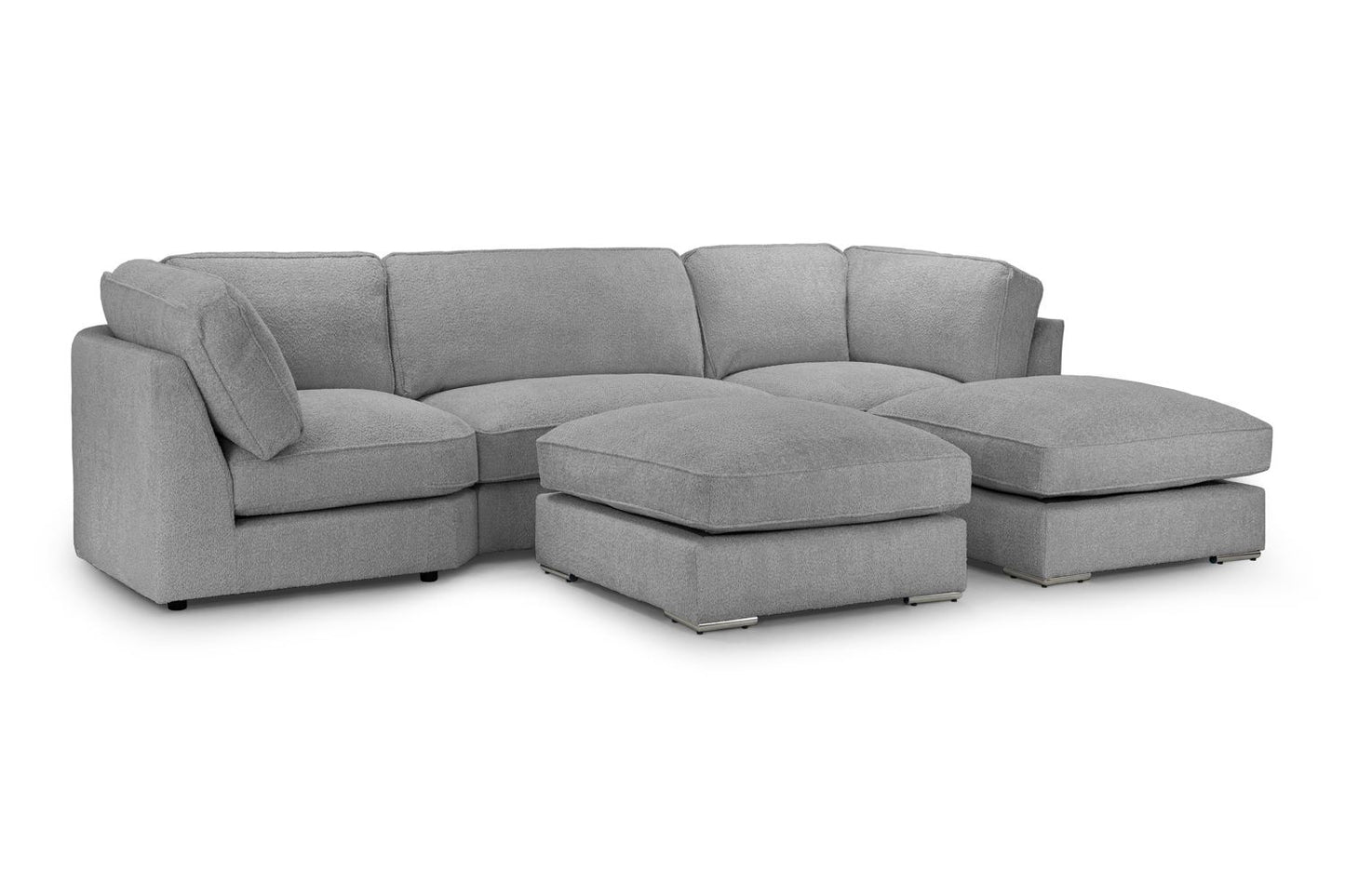 Ingrid Fullback Sofa Grey U Shape Corner