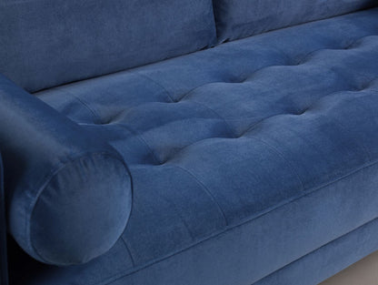 Herald Sofa Plush Blue Footstool