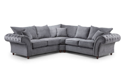 Buckingham Fullback Sofa Grey Large Corner