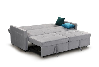 Elegance Sofabed Plush Grey 3 Seater