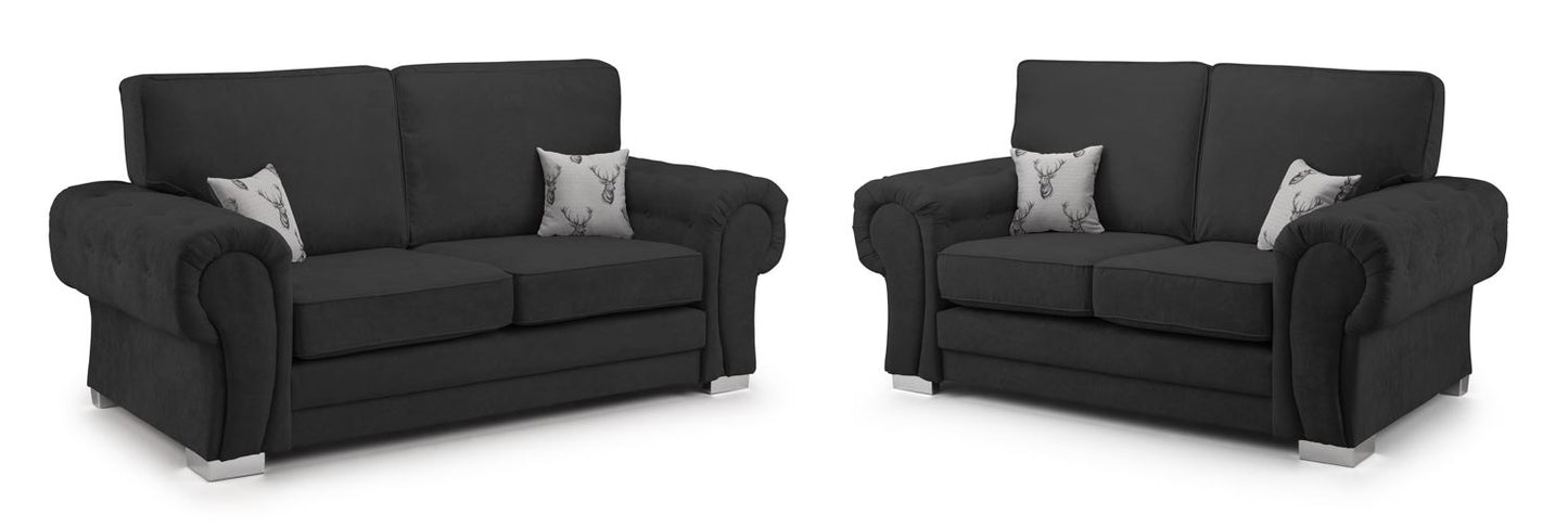 Vespa Fullback Sofa Black 3+2 Set