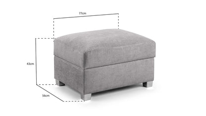 Vespa Sofa Grey Footstool