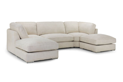 Ingrid Fullback Sofa Beige U Shape Corner