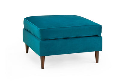 Herald Sofa Plush Teal Footstool