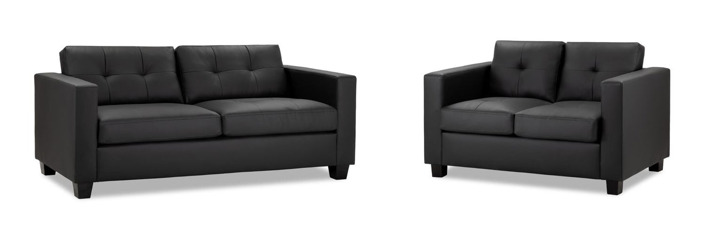 Jeremi Sofa Black 3+2 Set