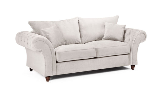 Buckingham Fullback Sofa Stone 3 Seater