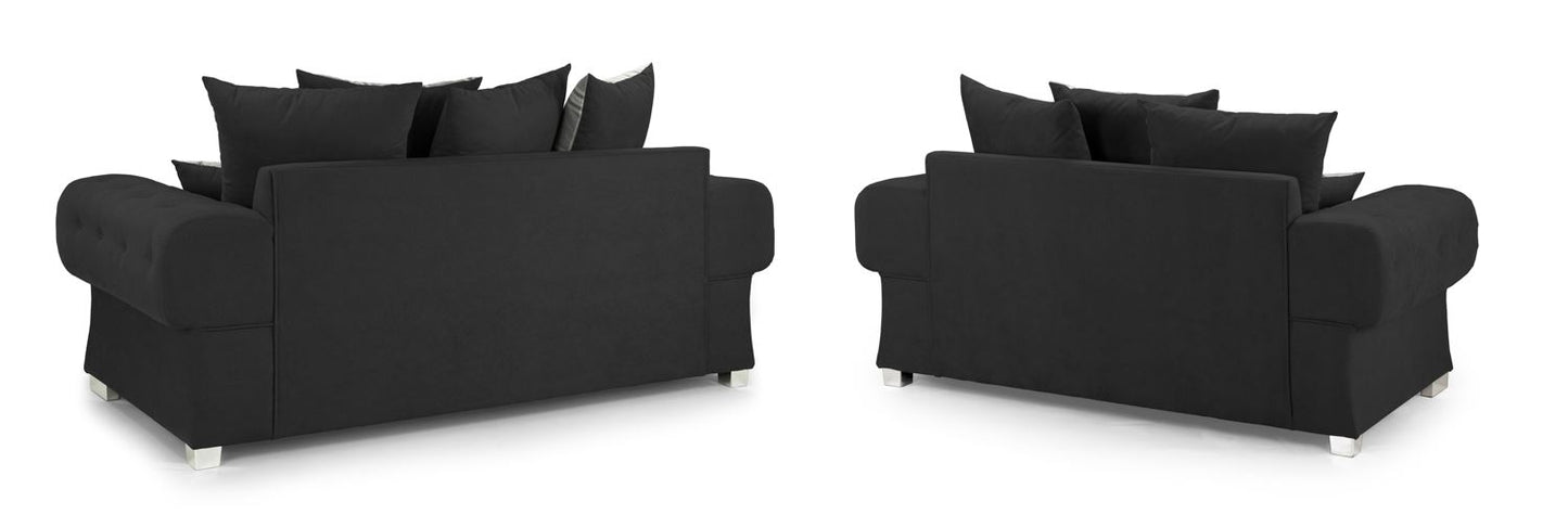 Vespa Scatterback Sofa Black 3+2 Set