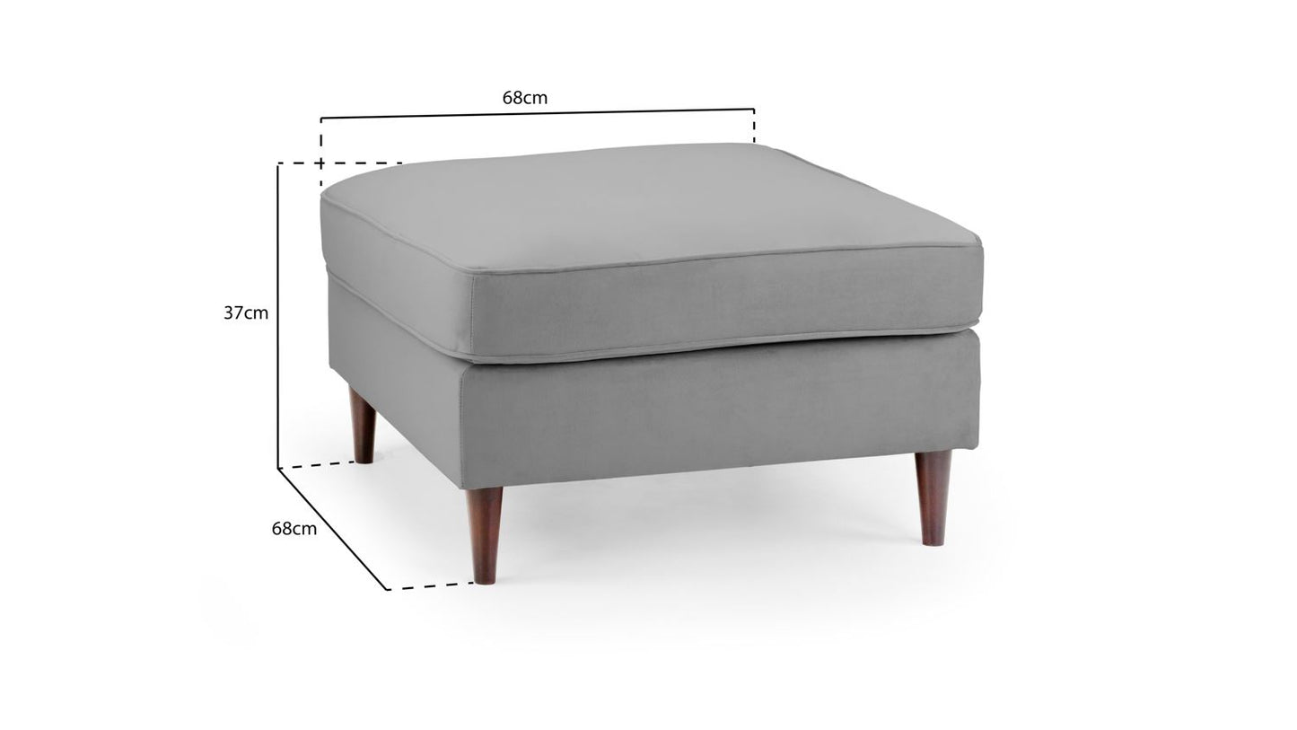 Herald Sofa Plush Blue Footstool