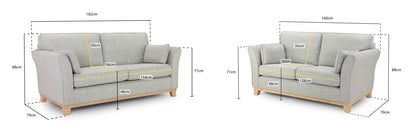 Delta Sofa Grey 3+2 Set