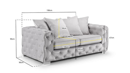 Ankara Sofa Slate 3 Seater