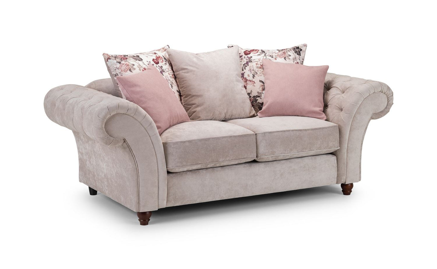 Florence Chesterfield Sofa Beige 2 Seater