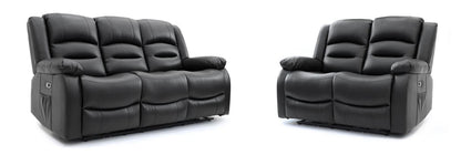 Alto Electric Recliner Sofa Black 3+2 Set