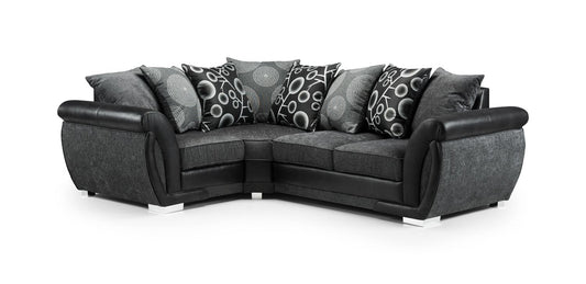 Shani Sofa Black/Grey Left Hand Facing Corner