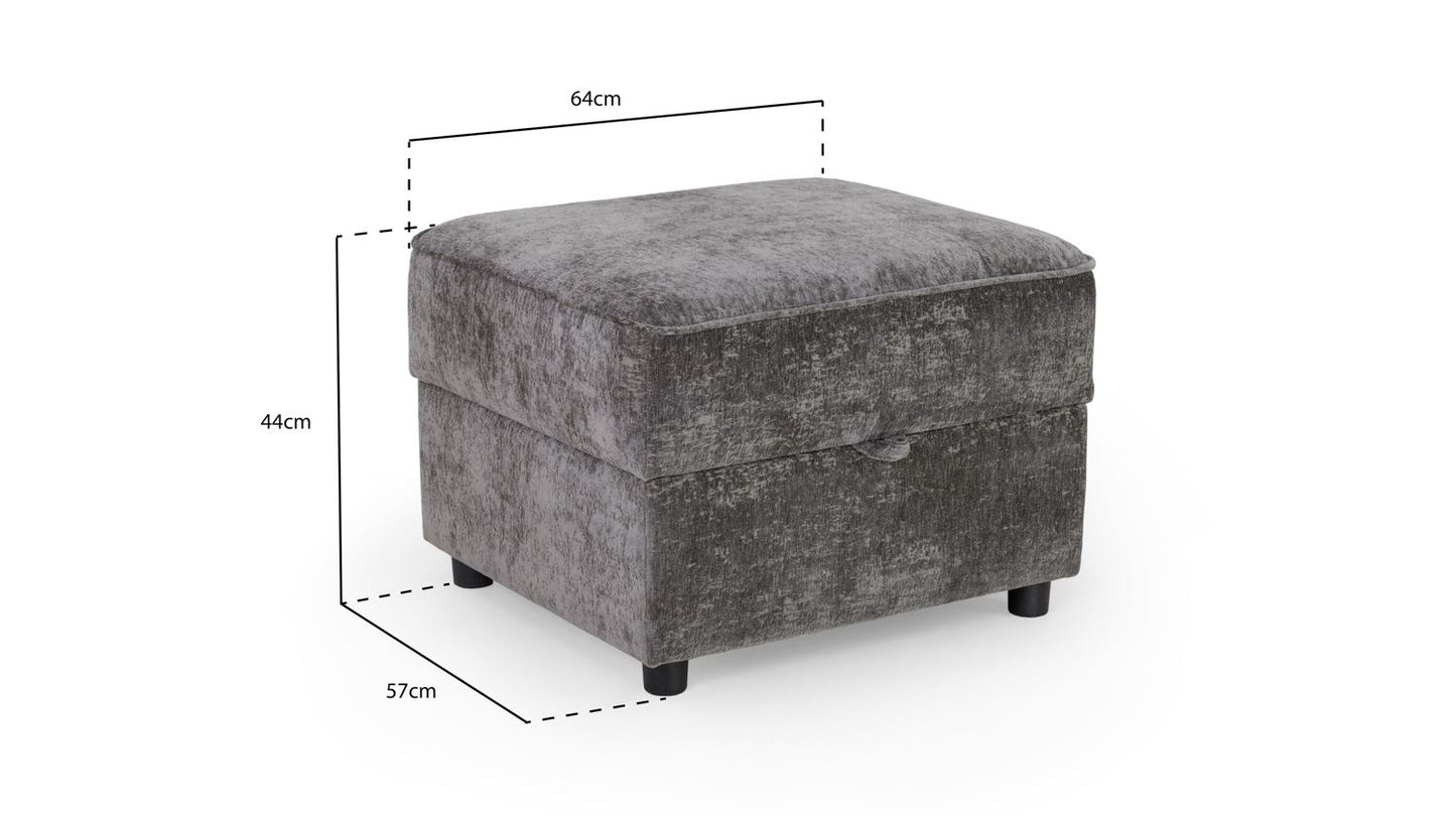 Astrid Sofa Grey Footstool