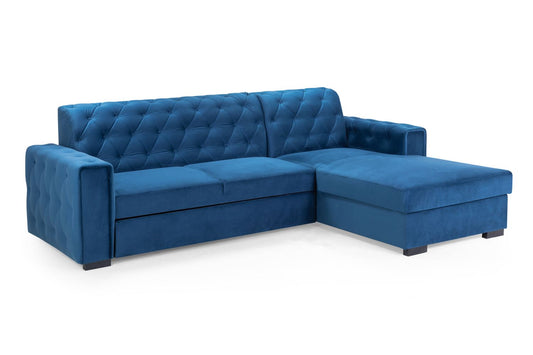 Reva Sofabed Plush Blue Right Hand Facing Corner