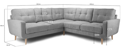 Radiance Sofa Grey Large Corner