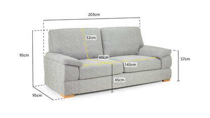 Bento Sofa Slate 3 Seater