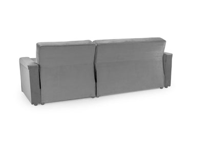 Kira Sofabed Plush Grey Universal Corner