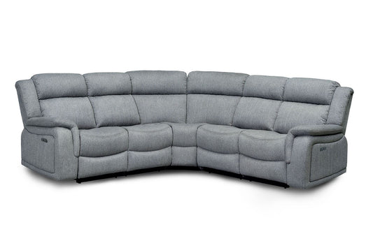 Liston Recliner Sofa Grey Large Corner